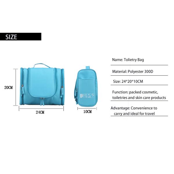 Heavy Duty Hanging Cosmetic Bag Polyester Travel Toiletry Bag Makeup Waterproof