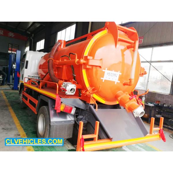ISUZU 700P Sewage Vacuum Pump Truck 190hp High Efficiency 10000L Capacity