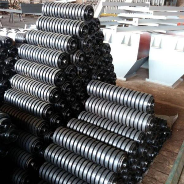 Heavy Duty Q235 Q345 Galvanized Steel Roller With Bearing House