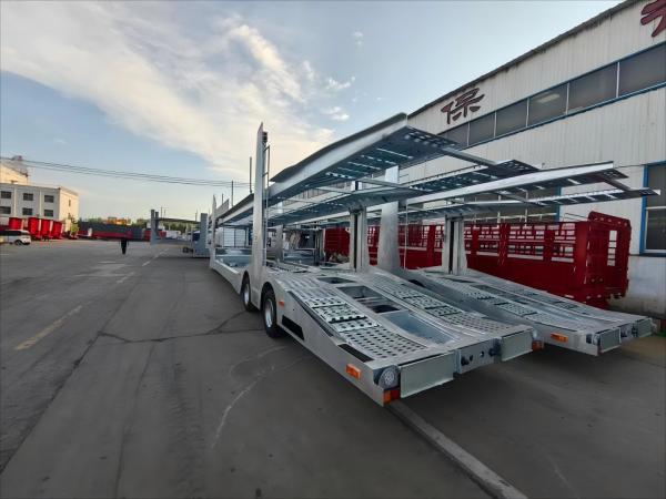 CIMC usine direct service de biens 2 axe 8 transport routier de voiture terrestre semi-remorque