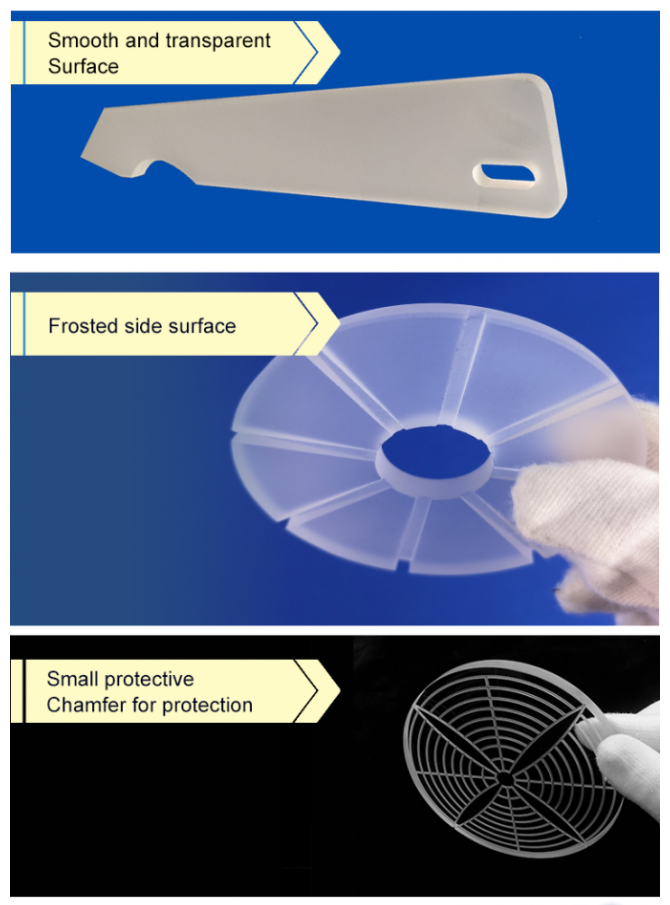 Polished Fused Quartz Glass Plates High Precision Customized Size