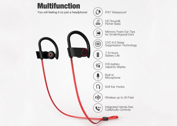 OEM Wireless Bluetooth In Ear Earbuds , IPX7 Waterproof HD Stereo Bluetooth Headphones