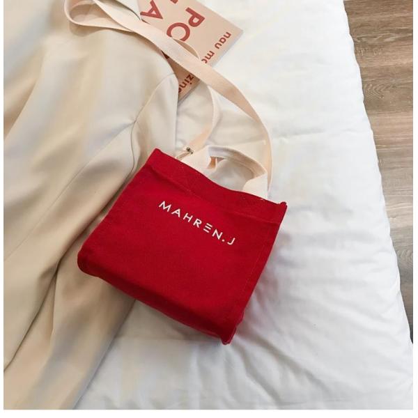 Customized Color Small Woman Cotton Canvas Shopping Tote Bag with Custom Printed Logo