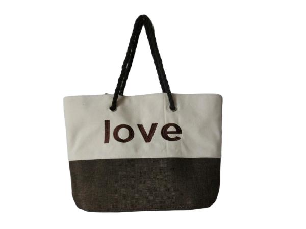 ECO Friendly Fashion Summer Tote Handbag Bohemian Handmade Bali Bags Straw Beach Bag Cotton Canvas Shopping Bags