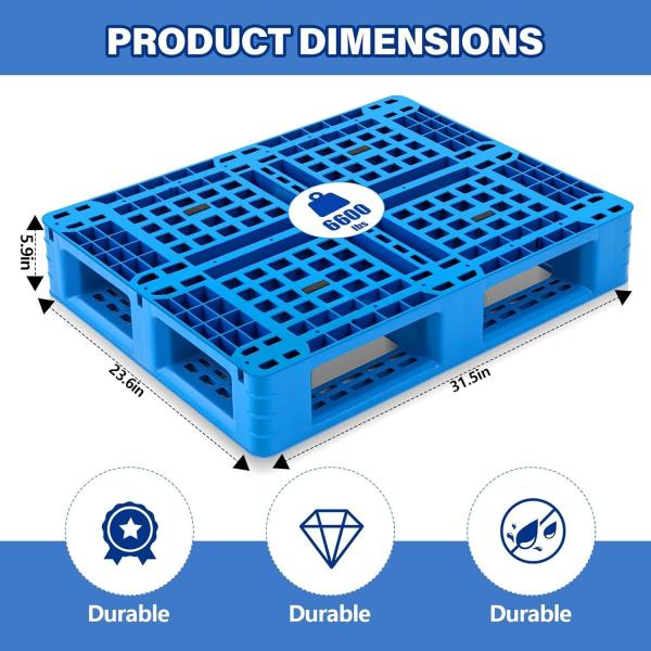 Polyethylene Pallet Breathable Grid Lightweight Storage Pad For Wet Basement Floor Storage Outside Supermarket Garage