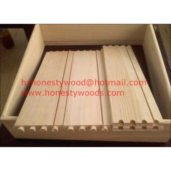 Paulownia drawer sides and backs, Paulownia drawer component. Dovetail groove
