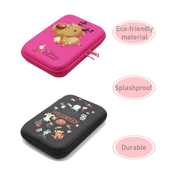 Fashion Hard EVA Pencil Case Pencil Pouch With Embossed LOGO For Kids