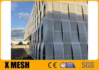 Metallic Ceilings Decorative Perforated SS Sheet Round Hole 15mm