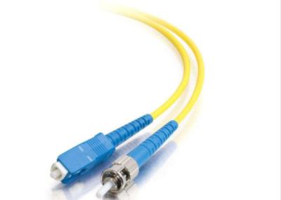 Yellow PVC Jacket 3.0mm ST To SC Patch Cord ST UPC Optical Fiber Jumper