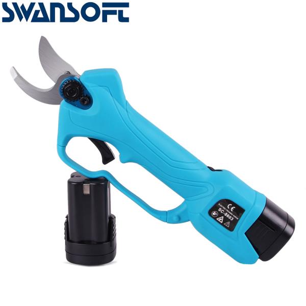 Swansoft 28mm 16.8V  Electric Garden Pruner Scissors Cordless Electric Pruning Shears Battery Orchard Pruner