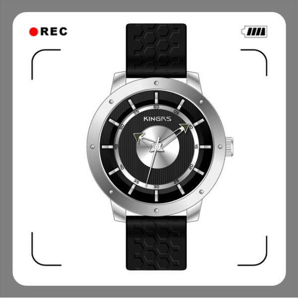 Luxury Watches With Silicone Straps , Quartz Casual Watches For Men