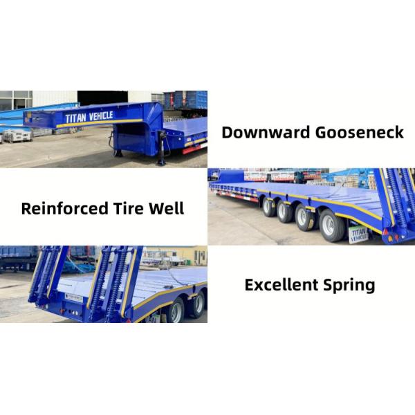 TITAN 4 Axle 40 Ft Semi Low Bed Trailer for Sale