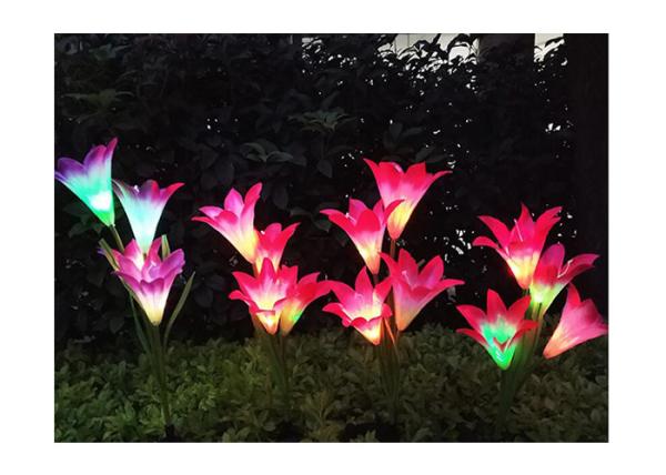 IP44 Garden Solar Stake Lights ,  Outdoor Decorative Rose Flowers LED Lights