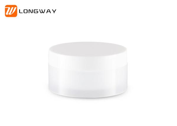 Various Capacity Plastic Cosmetic Jars With Lids Round Shaped ISO9001 Approval