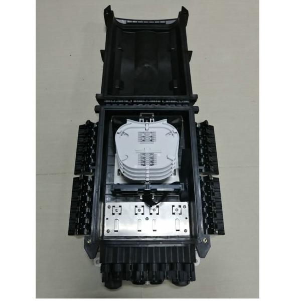 PP GF 48F Horizontal Fiber Optic Closure Plastic For FTTX Network