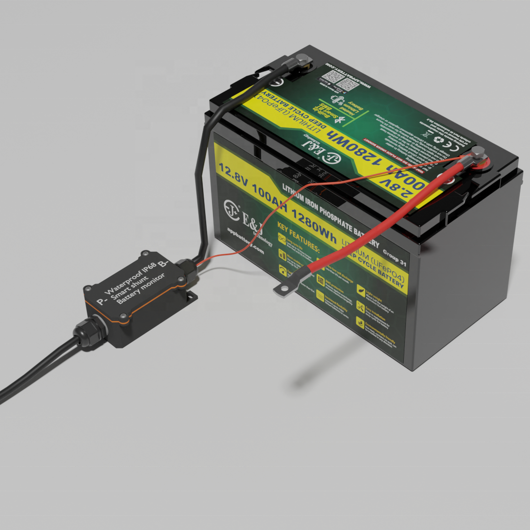 Smart Shunt Digital Battery Monitor 12V 500A For Golf Cart EV Motorhome Solar