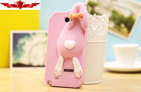 Rabbit Silicone Samsung N2, Note3, S4 Cases Multi Color Gift Package Include