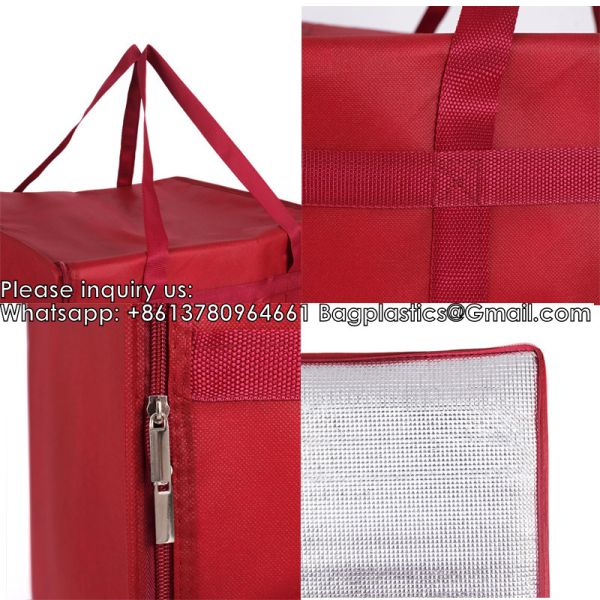 Pizza Carrier Insulated Bags Large For Deliveries, Insulated Pizza Carrier Delivery Bag Food Bag Professional Thermal Pizza Warmer Bags, Large Heavy Duty Pizza Carrier, Hot Cold Food Delivery Bag