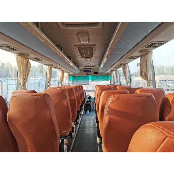 Used Higer Bus KLQ6856 37 Seats Steel Chassis Rear Yuchai Engine Left hand Drive Good Condition with AC