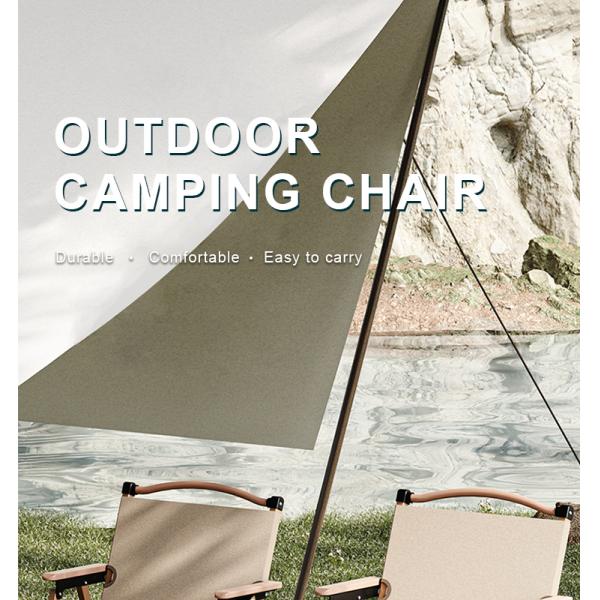 Silla de acampada de aluminio iNature de 150 kg de capacidad Tejido plegable de Oxford