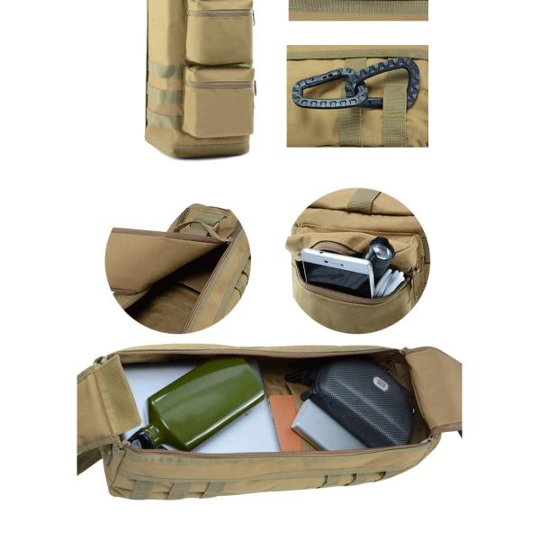 Портативная сумка из оксфордской ткани 15L 900D с 3 наружными карманами 16*16*50 см