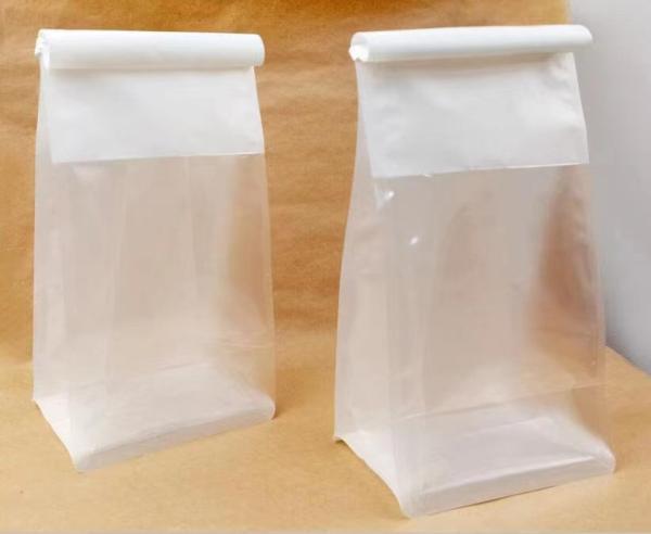 OEM  ODM  50g Natural White Paper Bread Packaging Bags Moisture Proof