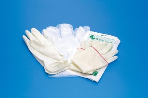 Non Toxic Rubber Hand Gloves , Hospital / Laboratory Nitrile Exam Gloves