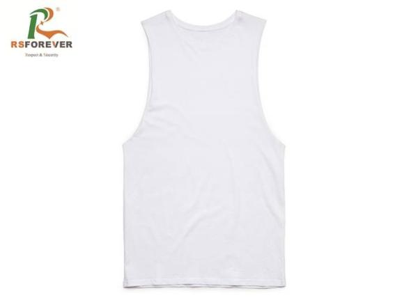 Plain 100 Percent Cotton Men'S Tank Top Shirts , Fashinal Slim Fit Singlet Customized