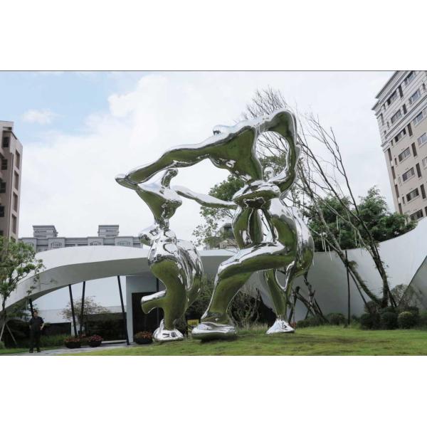 Hand Made SS Sculpture Metal Modern Art For Landscape Decoration
