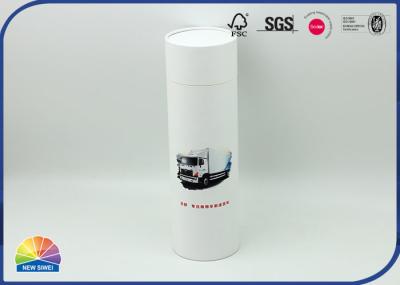 A caixa 4c do cilindro imprime o tubo de Matte White Cardboard Paper Packaging