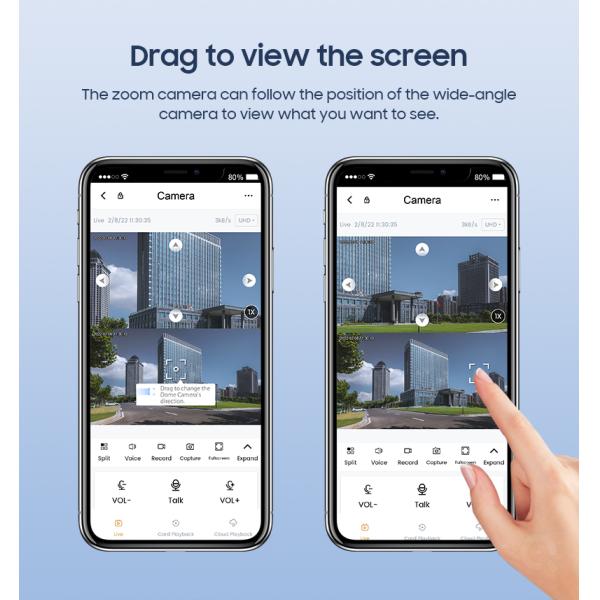 4 Mega Pixel Wireless Speed Dome Security Camera with Multiple Lens and Cloud Storage