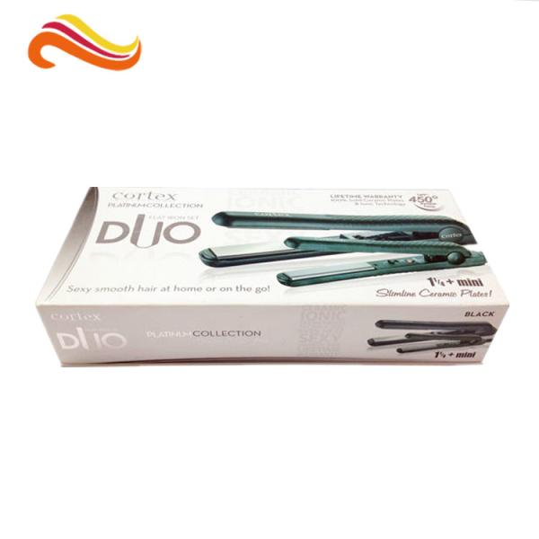 Offset Printing White Crimping Iron Electronics Packaging Box , Foil In Silver Coated Paper Packaging