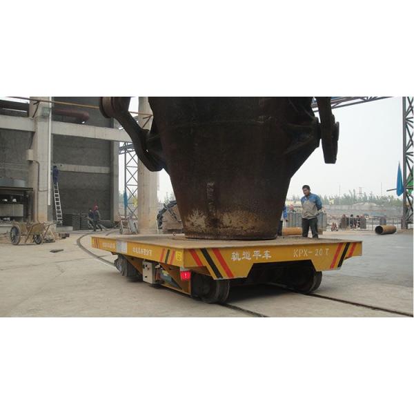 50t Stainless Plant Handling Auto Dumping Platform Trailer On Steel Rails