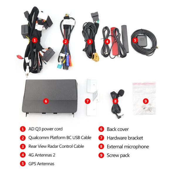 8u Audi Q3 Android Radio Auto Audi Q3 BT Stereo Blu Ray Anti Glare 2013-2018