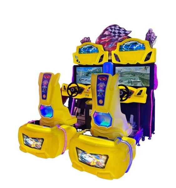 Coin Operated  2 Players Car Racing Game Machine  32 Inch Video