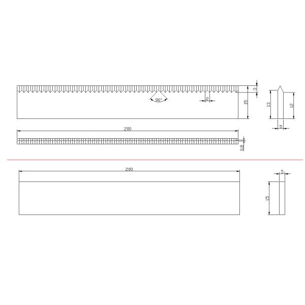 SUS440 Packing Machine Blade Straight Serrated Toothed To Open Cardboard Boxes