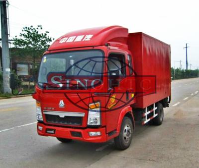 2 - 3 Tons Light Duty Cargo Van Box Truck , 90HP 4x2 Commercial Box Truck