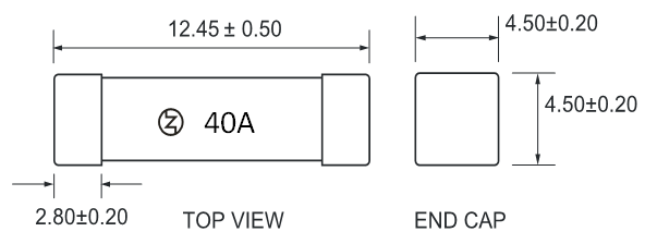 Золото взрывателя держателя SMD SMT 40A 250V поверхностное покрыло перекрестное