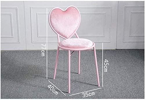 Heart Shaped Lounge Nordic Dining Chairs Gold Pink Dressing Table Simple Fluff Chair Home