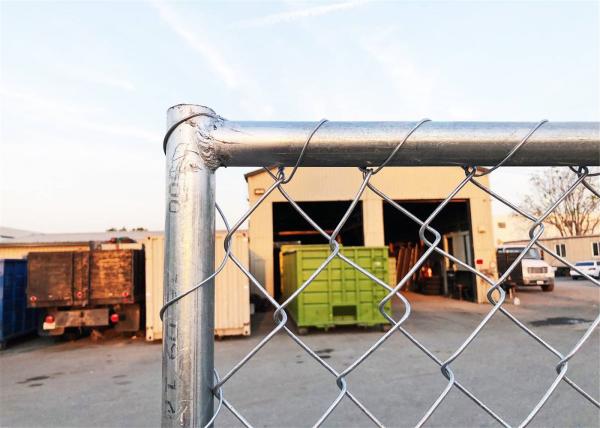 8'x12' temporary chain link fence panels diameter wire 11.5ga chain link mesh 2 x 2 tube 35mm wall thick 1.60mm