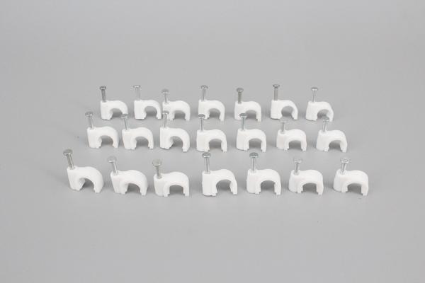 DEMOELE Round PE material  natural color Cable Clip Wire and Cable Fixing Clip Plastic Clips