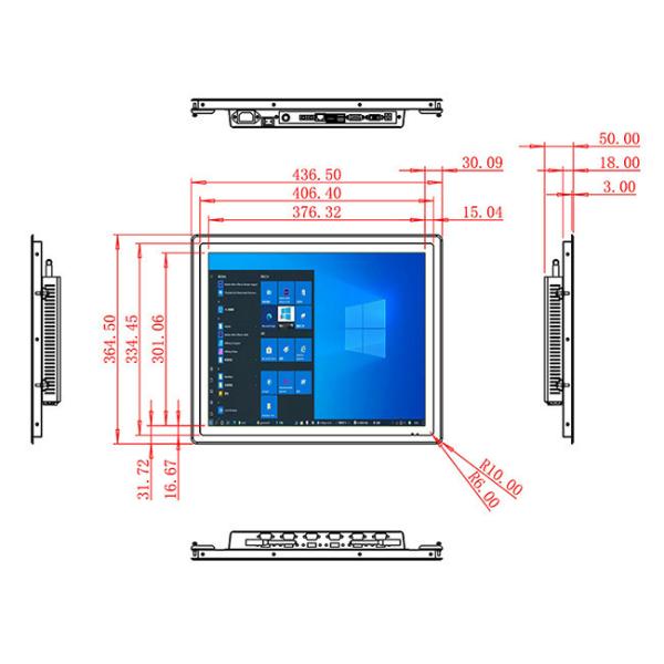 19-Inch Windows Display for Transportation Systems and Access Control