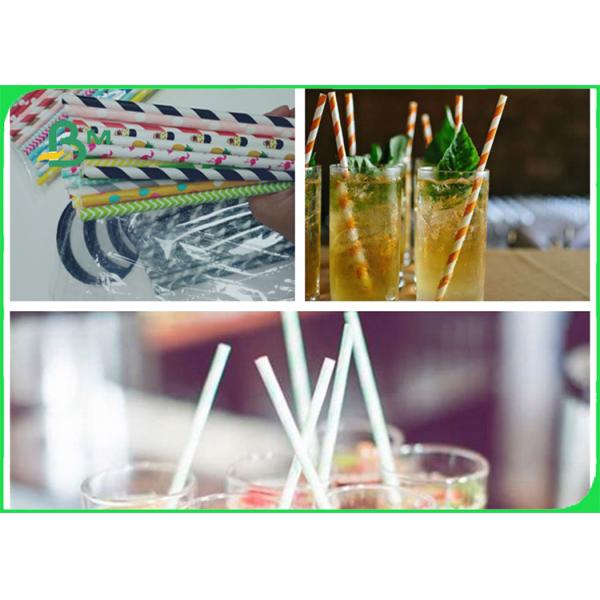 Rollo imprimible del papel de paja de la categoría alimenticia 60gsm 120gsm que embala el FDA modificado para requisitos particulares