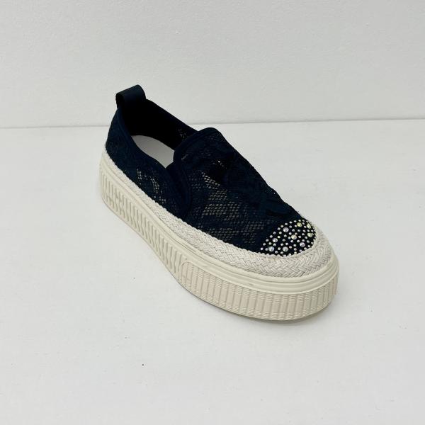 Women comfort breathable espadrilles with mesh upper and mid-top