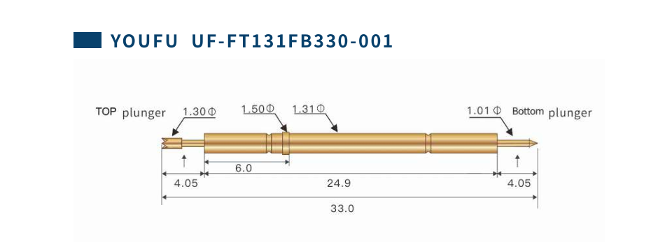 Double Ended Spring Loaded Pin for Automated Test Equipment (ATE)