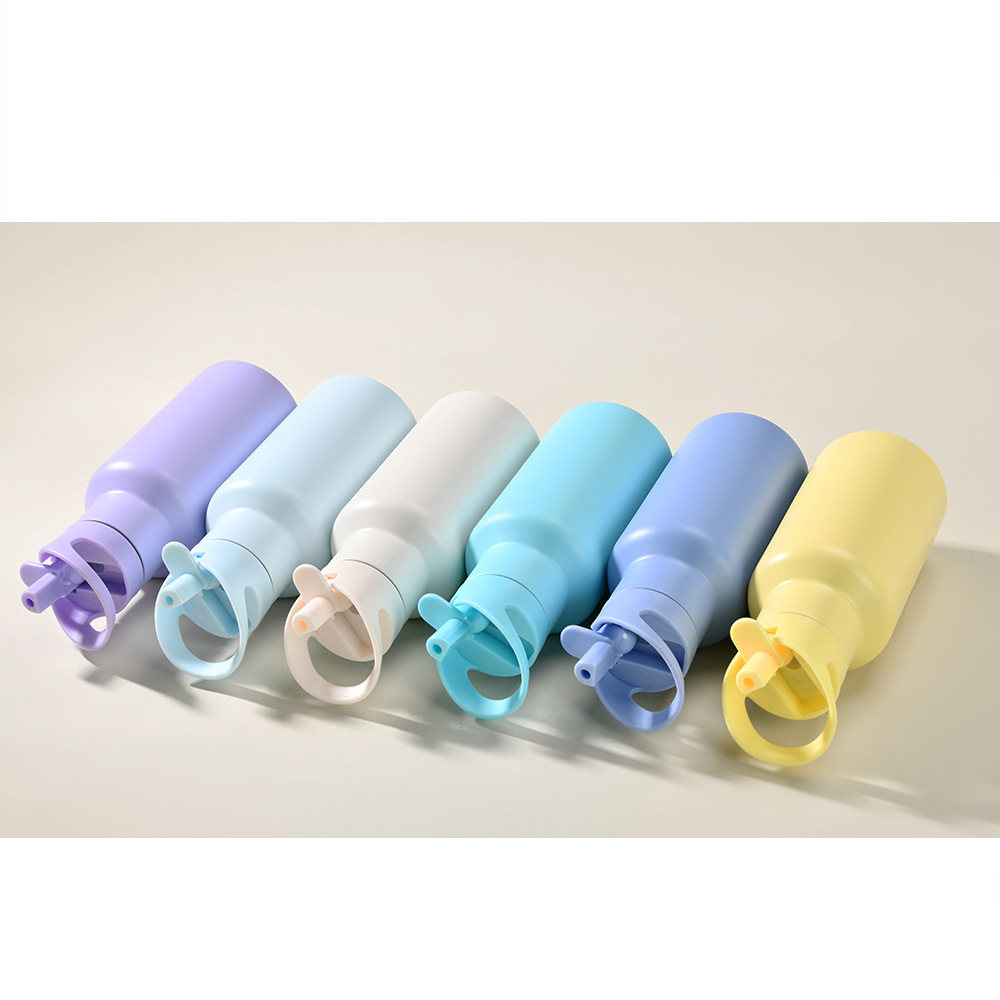 New 350ml Double Wall Insulated Sports Water Bottle - 316 Stainless Steel Straw Cup Portable Outdoor Thermal Mug