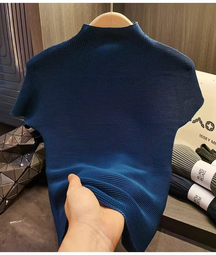 Classic Stretch Fabric Comfortable Breathable Small Stand Collar Corn T-shirt Short Sleeve Women's Clothing Women's t Dress