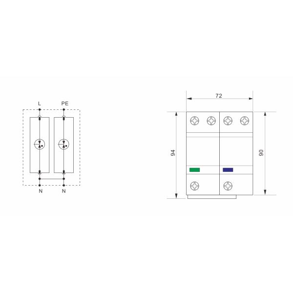 OEM Surge Protective Device Iimp 50kA Class B Lightning Protector
