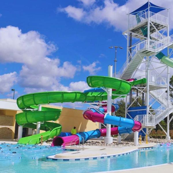 Indoor Commercial Water Park Equipment Fiberglass Slide Tube For Adult