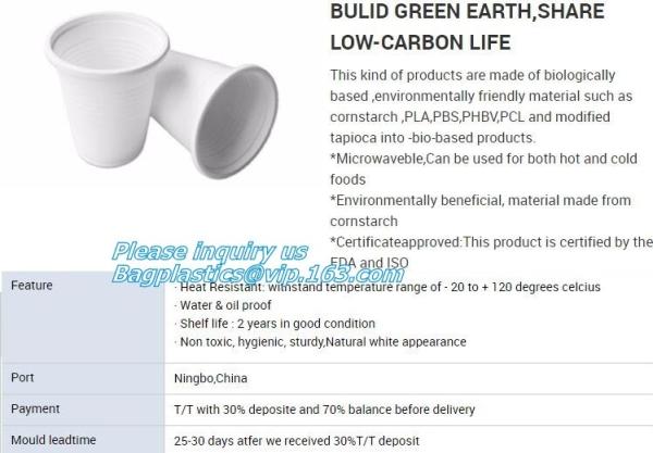 SUGARCANE CUPS PLATE BOWL CONTAINERS, ECO FRIENDLY BIOGERADABLE CULTERY, PLA TRAY, STARCH BASED PRODUCTS compostable